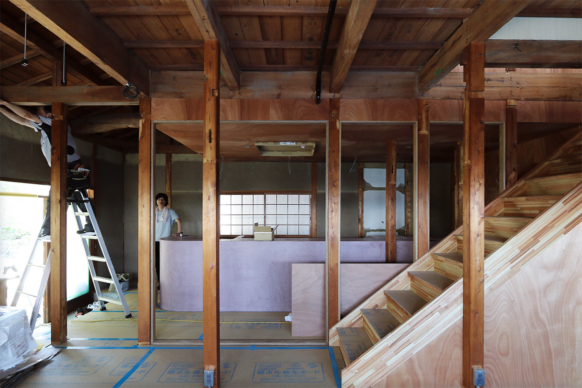 京都　美容室リノベーション 美容院 ヘアスタジオ ビューティサロン 改装工事